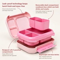 Boîte à lunch en plastique de qualité alimentaire, peut entrer au micro-ondes, boîte à lunch portable pour enfants, boîte à lunch pour étudiants