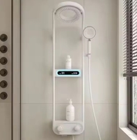 Robinet de douche mural intelligent avec éclairage LED ambiant et affichage numérique
