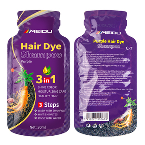 Tinte para el cabello Meidu de 30 ml, color negro 3 en 1, champú de coloración rápida. - Product Image 4