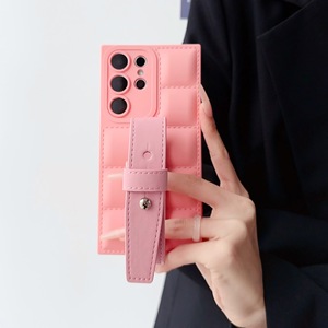 Pour Samsung S23 Ultra étui de téléphone portable Ins doudoune dragonne en cuir S24 antichoc S22 support S21 S20 couverture téléphone - Product Image 6