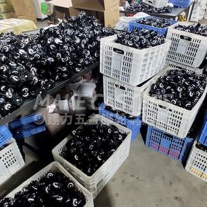 Schwarze <span class=keywords><strong>PP</strong></span> Mittelschwere Lenkrollen Schraube M10 Schwenkbar Mit Bremse Verriegelbare Rollen 1,5\"2\"2,5\"3\"4\"5\" Zoll für Industriewagen - Product Image 6