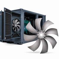 Ventilateur de refroidissement de générateur en alliage d'aluminium à angle réglable, impeller S14-AL, résistant à la chaleur, résistant à la corrosion, haute résistance
