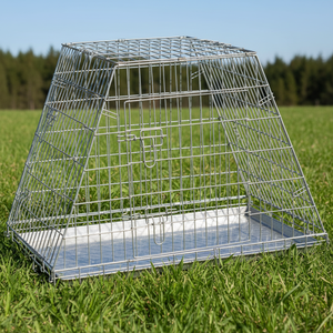 <span class=keywords><strong>Cage</strong></span> à chien en métal en gros d'usine, <span class=keywords><strong>cage</strong></span> à animaux en fil incliné, galvanisée, noire, grand espace, facile à assembler, portable, durable, pour les voyages - Product Image 3