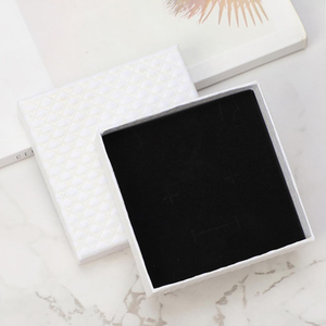 Custom Logo Luxury <b>Gift</b> <b>Black</b> White Jewelry Packaging Folders Embossing Matt Lamination Sponge Recyclable Bracelet Pendant - Product Image 4