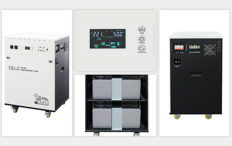 Complete Solar Power System Home 48v Dc to 220v Ac 2kw 3kw 4kw Solar Energy System 5kw Kit Set