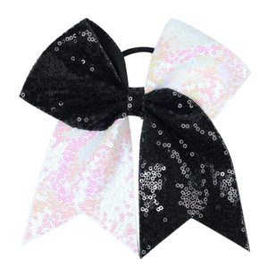 Großhandel Maßgefertigtes Frack-Stirnband mit Gummiband und Pailletten für Mädchen Farbblockierte Perlen Weihnachts-Glitzer Rot-Grünes Haarband - Product Image 2