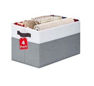 Large Storage <b>Baskets</b> for <b>Shelves</b> Fabric Closet Organizers and Storage Bins with Handles Home Organization - Product Image 1
