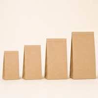 Sacs à pain SOS en papier kraft non marqués, fond carré, qualité alimentaire, biodégradables, impression de logo personnalisée, boulangerie, café à emporter