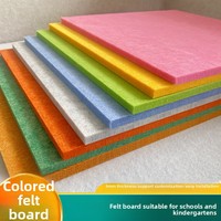 Stiker Dinding Papan Felt Wol untuk Taman Kanak-Kanak, Tebal, Dekorasi Foto Tempel Sendiri, Warna-warni, Peredam Suara, Latar Belakang Rumah