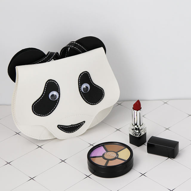 Custom Logo Mini Sling Shoulder Bags for Girls Lovely Panda Kids Crossbody Bag with Cover Closure Type