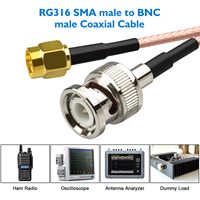 Câble coaxial RG-174, connecteur SMA mâle vers CRC9 TS9 mâle, câble double connecteur à angle droit pour émetteur de voiture, radio CB