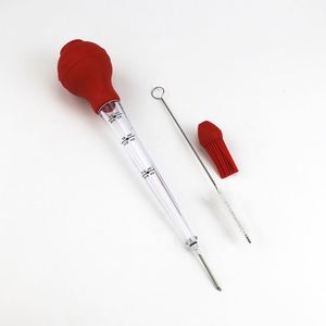 Meat Marinade Injection Cooking 4 Piece Set with <b>BBQ</b> Oil Brush Cleaning Brush Sauce Injection Needle Silicone Turkey Baster - Product Image 5