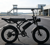 Vélo électrique 48V 350W, 20 pouces, tout-terrain, style moto rétro