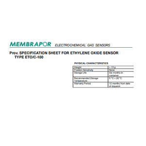 Sensor de Gas ETO Membrapor ETOC-100, 17 mm, PCD, Tamaño Compacto, Detección de Seguridad - Product Image 3