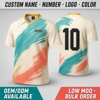 Maillot de football personnalisé à motifs aquarelle par sublimation, tenue d'équipe artistique, fabricant OEM
