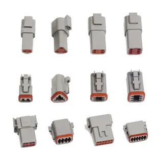 Untuk Deutsch DT06 DT04 konektor mobil tahan air pria dan wanita Butt Plug dengan kawat 2 3 4 6 8 12 PIN 22-16AWG kawat Harness