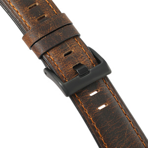 2024 Vintage marron en détresse fissuré bracelets de montre en cuir véritable 20mm 22mm pour Huawei montre <span class=keywords><strong>Bracelet</strong></span> pour Samsung <span class=keywords><strong>Galaxy</strong></span> <span class=keywords><strong>Active</strong></span> <span class=keywords><strong>2</strong></span> - Product Image 4