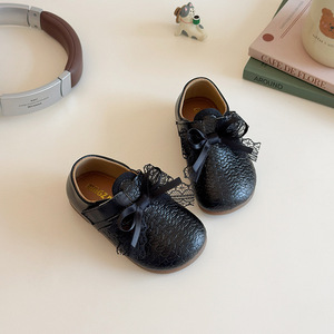 Nuove Scarpe da Principessa per Bambine, <span class=keywords><strong>Ballerine</strong></span> con Suola Morbida, Chiusura con Velcro, Fiocco in Pizzo, Illuminate, Traspiranti, per Tutte le Stagioni - Product Image 6