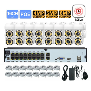 Sistema de Cámaras CCTV TSEye de 16 Canales, 4K 4MP 5MP 8MP, Kit NVR de Videovigilancia, Cámara IP PoE con Visión Nocturna y Audio Bidireccional - Product Image 1