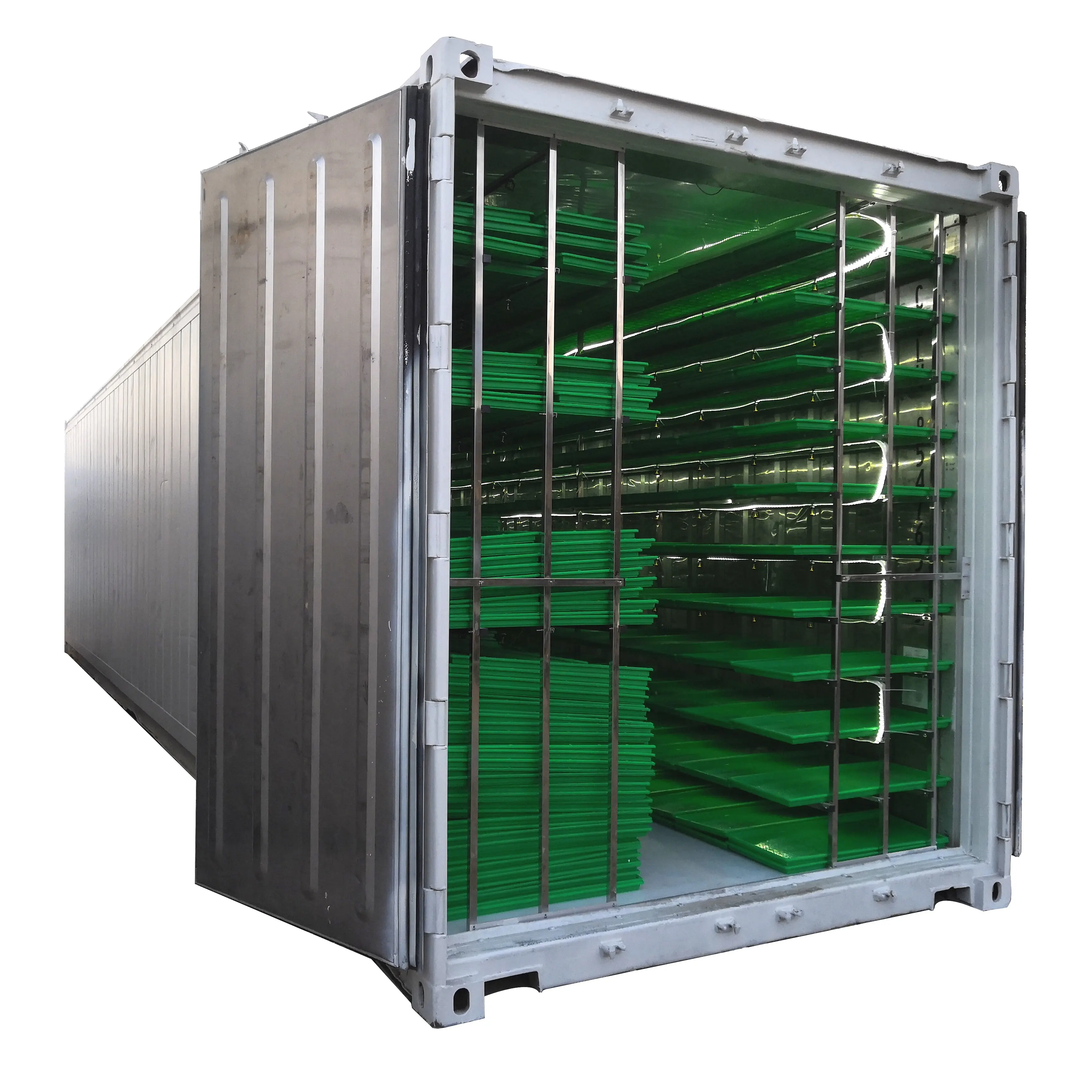 Wholesale 500KG per day automatic animal fodder sprout container / hydroponic barley growing system with green trays