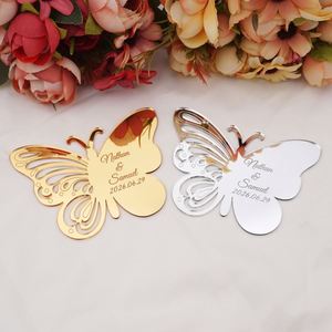 5 pièces de décorations personnalisées en acrylique en forme de papillon pour cadeaux de mariage, cartes d'invitation, étiquettes et faveurs d'anniversaire - Product Image 3