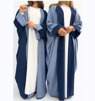 Abaya ouverte modeste et personnalisée vêtements islamiques pour femmes musulmanes robe abaya réversible en polyester grande taille pour adultes