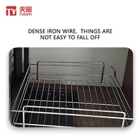 Organizador de Cocina de Acero Inoxidable de Alta Calidad TIANYI, Cesta Esquinera Multifuncional Extraíble, Estante de Almacenamiento para Gabinete