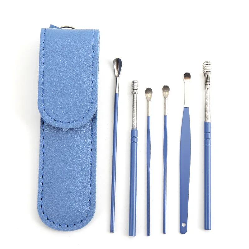 Ear Care Set Removal Ear Picking Spoon Set Ear Care Cleaning With Storage Case Stainless Steel Tools Kit