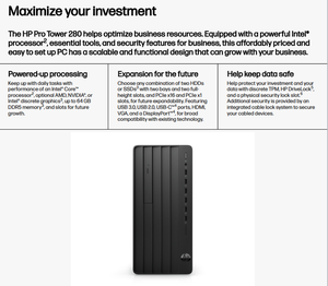 Хит продаж, настольный компьютер HPE Pro 288 G9 MT 12Gen 13 gen процессор Tower <span class=keywords><strong>Computer</strong></span> Pc - Product Image 2