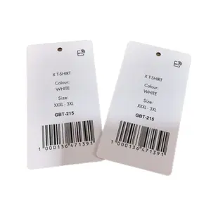 Garment RFID Hang Tag Clothing Retail Inventory Management 860~960MHz UHF Label Tag With Barcode