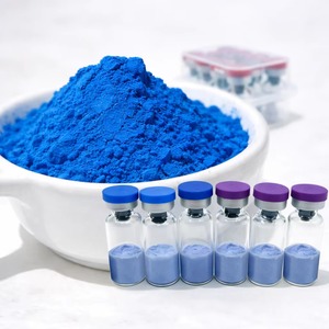 Cosmetic Grade Anti-Wrinkle High Purity 99% GHK-Cu <b>Blue</b> Powder Cosmetic Raw <b>Material</b> OEM Private Label - Product Image 1