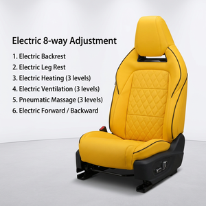 Assento Ergonômico Ajustável para Motorista e Passageiro com Massagem, Aquecimento e Elevação Vertical para Carros de Luxo - Product Image 4