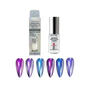 Produsen OEM Sehat 5Ml Cermin Efek Lquild UV Nail Art Lquild Sihir Chrome Cermin Bubuk Gel Ploish