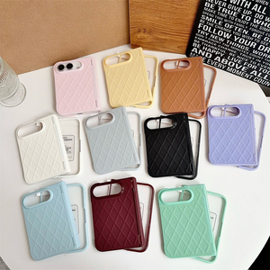 Étui de téléphone magnétique en cuir texturé de luxe pour iPhone 18 Ultra, protection avant et arrière en verre pliable, coque de téléphone en PU - Product Image 1