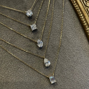 Brilliant Cut Lab Grown Diamond <b>Necklace</b> 18K Solid Gold IGI Certified Filled Diamonds 1.2ct Minimalist Luxury Gift Wedding - Product Image 3