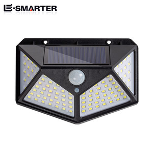 Venta al por mayor al aire libre 100led lámpara solar IP65 a prueba de agua luz solar alimentada por jardín Led luz con sensor de movimiento - Product Image 5