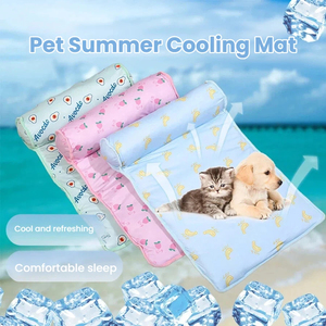 Tapis rafraîchissant de voyage en soie glacée <span class=keywords><strong>pour</strong></span> chiens et chats, portable, doux, respirant, lavable et durable <span class=keywords><strong>pour</strong></span> animaux de petite/moyenne taille - Product Image 1