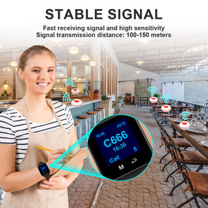 Système d'appel sans fil pour restaurant, café, hôtel, bouton d'appel de table client, porte-menu, service serveur <span class=keywords><strong>CRONY</strong></span> CTK205 ABS portée 200m - Product Image 5