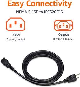 Cordon d'alimentation US à 3 broches de haute qualité et cordons d'alimentation pour ordinateur 18 AWG 125V, cordon d'alimentation de remplacement, cordon d'alimentation C13 pour TV, <span class=keywords><strong>imprimante</strong></span> - Product Image 4