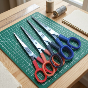 Ciseaux à cheveux ultra-légers 5,5 pouces économiques pour droitiers, manche court, lame convexe en acier, manche en plastique, prix abordable pour salon - Product Image 5