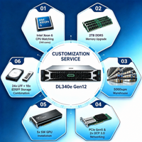 Serveur Rack 2U ProLiant DL340e Gen12 Xeon 6 10 cœurs 2 To DDR5 6400MT 24x LFF EDSFF NVMe pour Stockage de Données, Vente en Gros Usine, En Stock