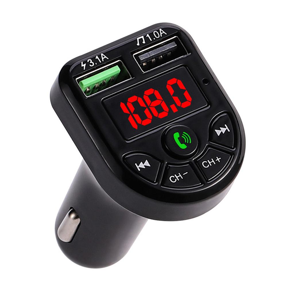 Автомобильное зарядное устройство с Usb, 2,1 А, mp3-плеер, Fm-передатчик, беспроводной радиоадаптер для громкой связи, автомобильное зарядное устройство для воспроизведения музыки