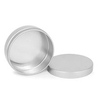 Barattoli Rotondi in Alluminio Nero da 100g all'Ingrosso, Contenitori Metallici per Cosmetici, Scatole Vuote Durevoli per Prodotti di Bellezza