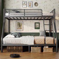 Lit superposé moderne en métal pour adultes et enfants, design gain de place pour chambre à coucher, appartement, école