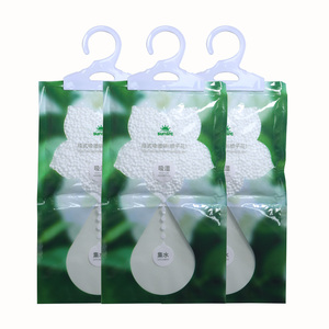 Sachets <span class=keywords><strong>d</strong></span>éshumidificateurs suspendus 230G, absorbeurs <span class=keywords><strong>d</strong></span>'<span class=keywords><strong>humidité</strong></span> au chlorure de calcium pour sous-sol, armoire et placard - Product Image 1