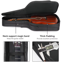 Sac de guitare étanche et durable personnalisé en gros sac de transport pour guitare acoustique à double bandoulière réglable