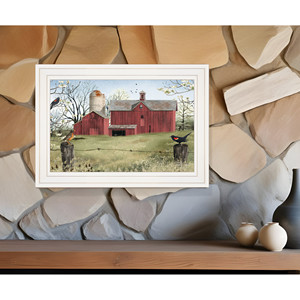 Precursori di primavera 1 stampa bianca con cornice da parete collezione Art HMS bellissimo artigianato in legno scatole di legno cartelli da parete - Product Image 1