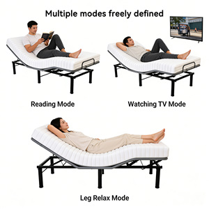 Base de <span class=keywords><strong>lit</strong></span> réglable en fer robuste avec fonction zéro gravité, moteur Okin, <span class=keywords><strong>lit</strong></span> de soins à domicile avec télécommande - Product Image 4
