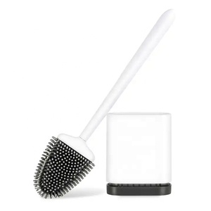 Nouvel ensemble de <span class=keywords><strong>brosse</strong></span> de toilette en Silicone mural accessoire de salle de bain sans poinçon pour salon <span class=keywords><strong>brosse</strong></span> de toilette en silicone - Product Image 3