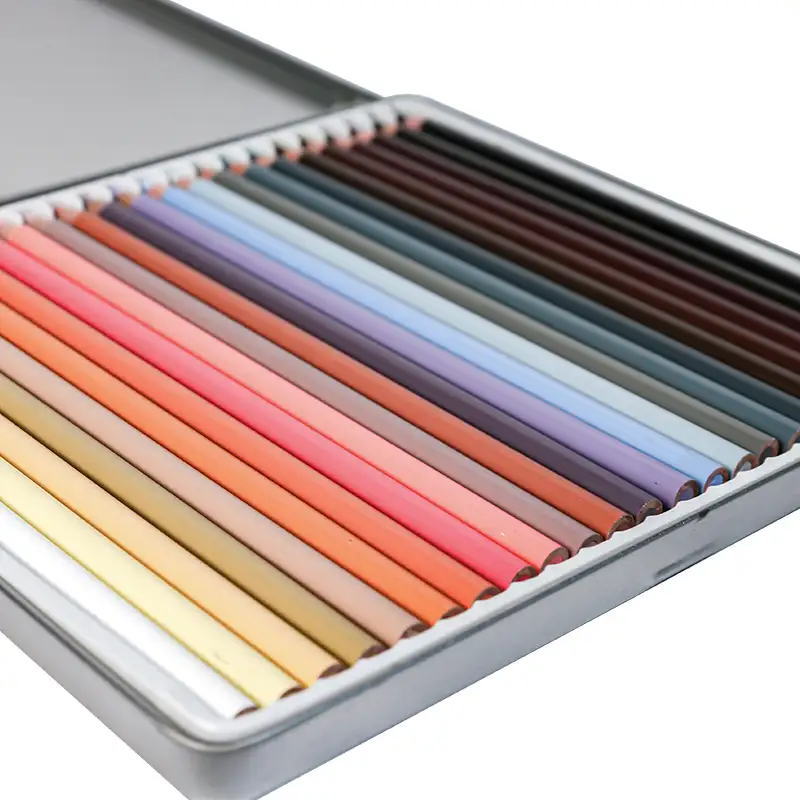 Lápis de cor personalizados 24 peças, crayons de cor e tom de pele